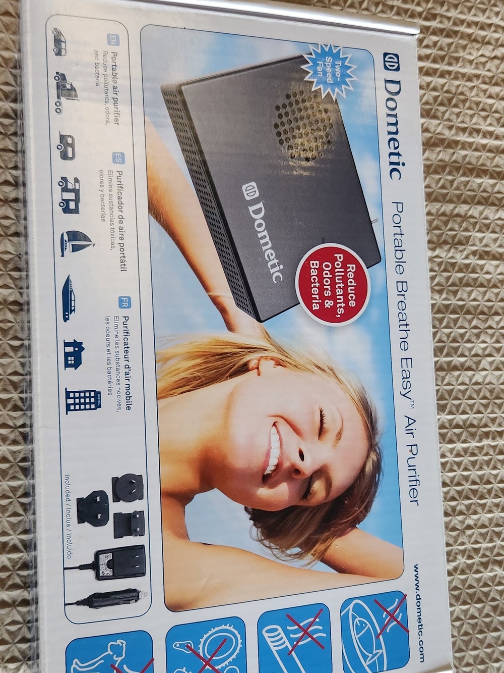 Dometic Portable Breathe Easy Air Purifier - White with Blue Accents